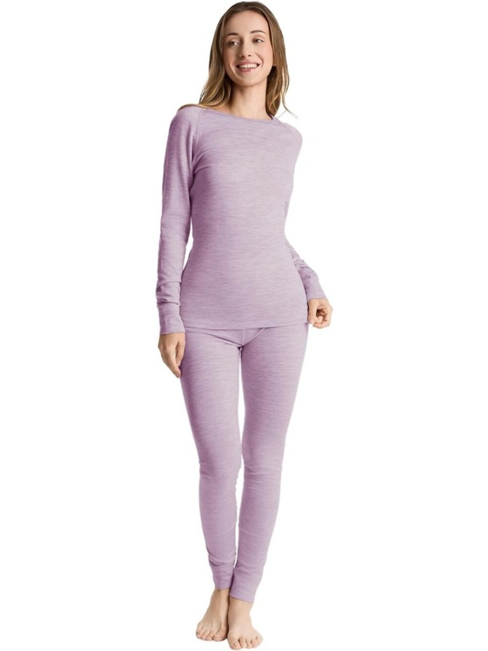 Cozy Women's 100% Merino Wool Thermal Base Layer Set for Ultimate Warmth